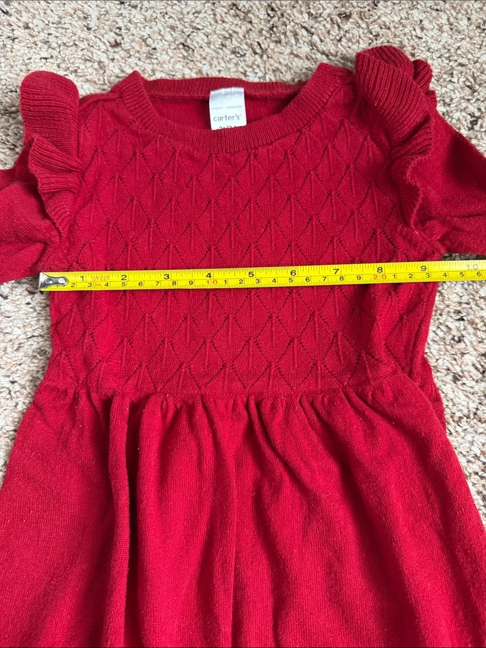 CARTERS TODDLER GIRL LING SLEEVE KNIT SWEATER DRESS